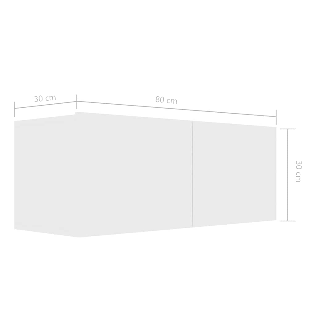 Set Mobili Porta TV 7 pz Bianco in Legno Multistrato