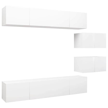 Set di Mobili Porta TV 6 pz in legno multistrato
