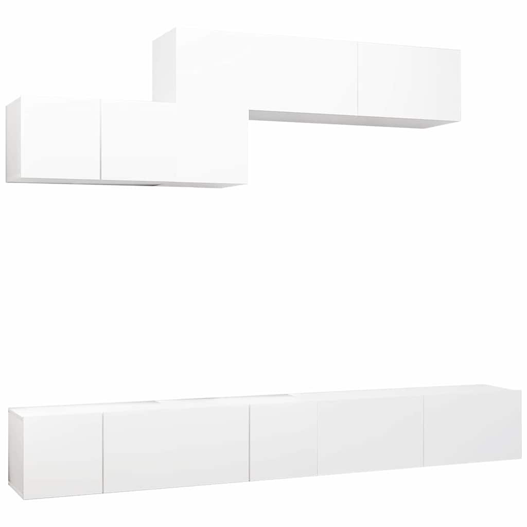 Set di Mobili Porta TV 6 pz in legno multistrato