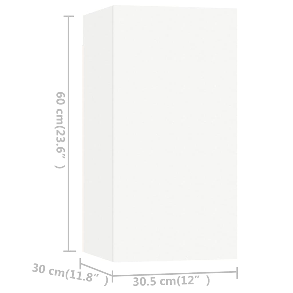 Set di Mobili Porta TV 6 pz Bianco in Legno Multistrato