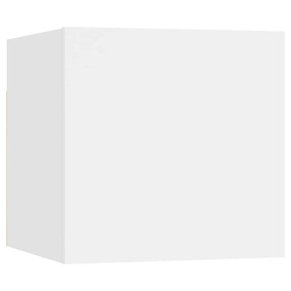 Set Mobili Porta TV 4 pz Bianco in Legno Multistrato