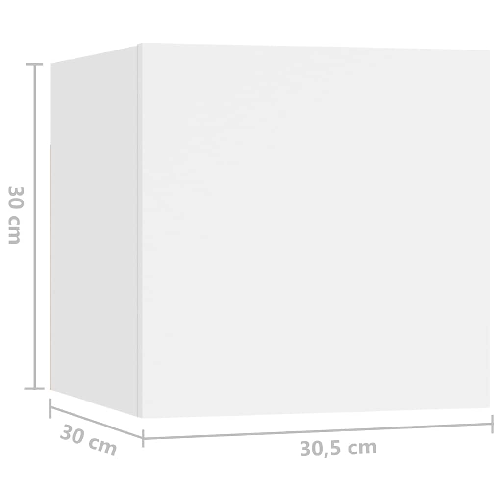 Set Mobili Porta TV 4 pz Bianco in Legno Multistrato