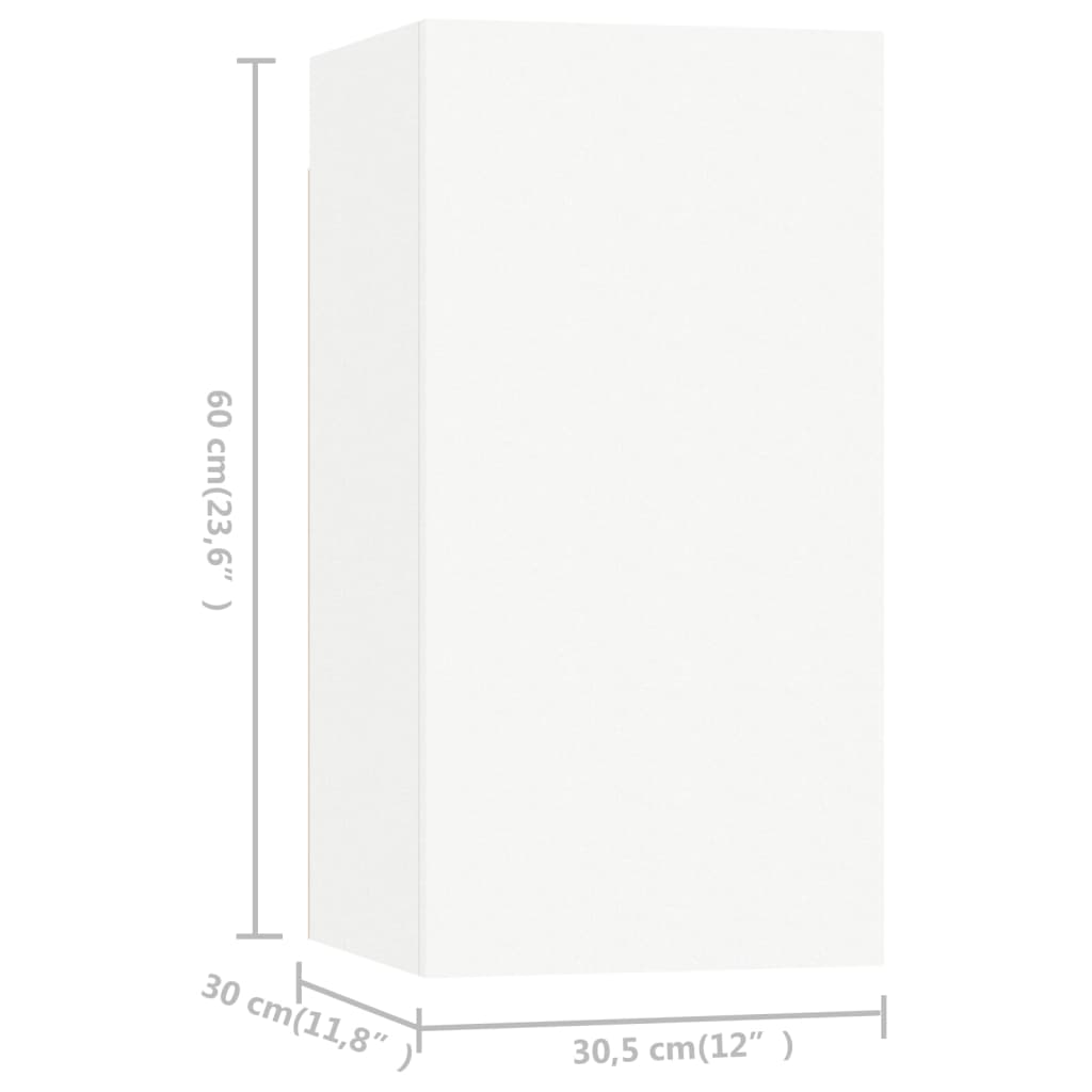 Set Mobili Porta TV 9 pz Bianco in Legno Multistrato