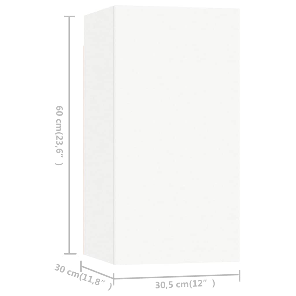 Set Mobili Porta TV 9 pz Bianco in Legno Multistrato