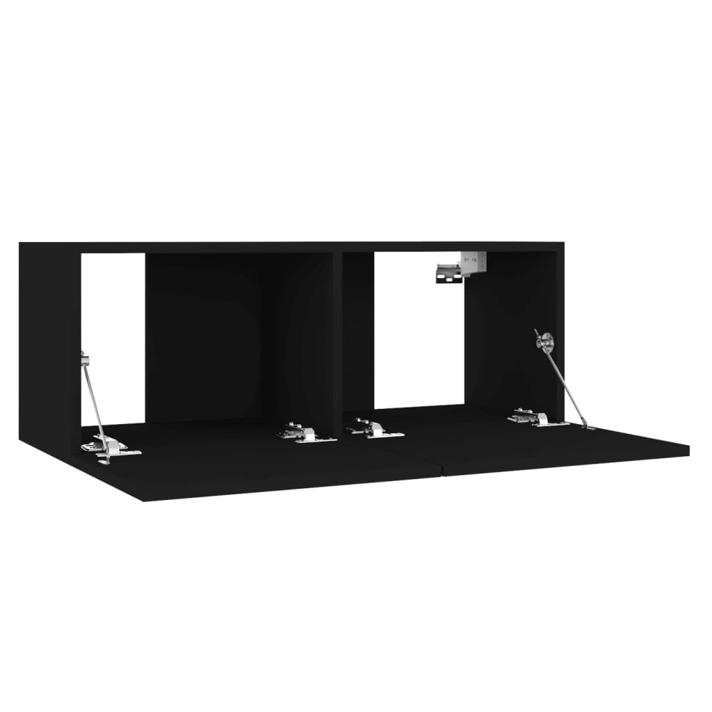 Set di Mobili Porta TV 3 pz Nero in Legno Multistrato - homemem39