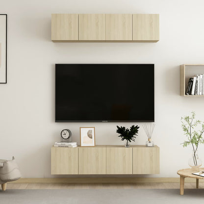 Mobili Porta TV 4 pz Rovere Sonoma 60x30x30cm Legno Multistrato - homemem39
