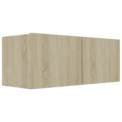 Mobili TV 4 pz Rovere Sonoma 80x30x30 cm in Legno Multistrato