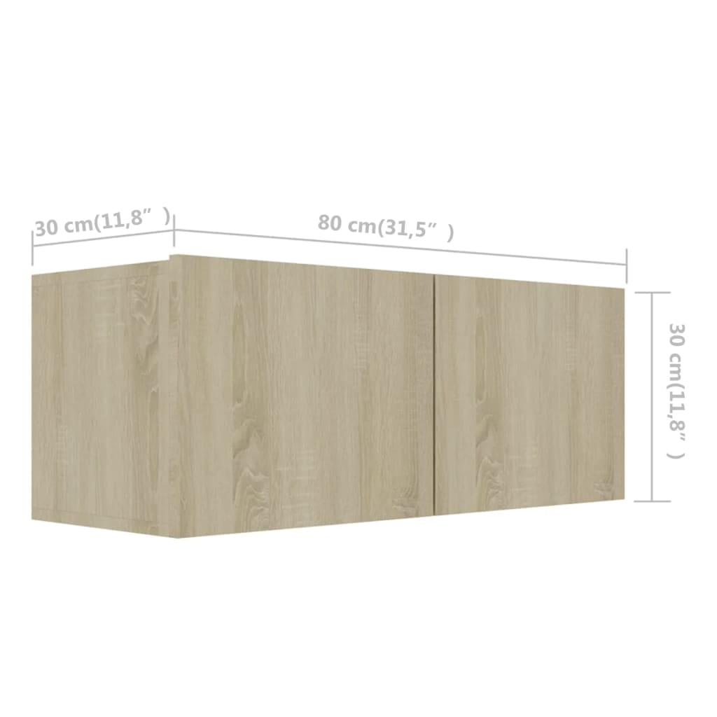 Mobili TV 4 pz Rovere Sonoma 80x30x30 cm in Legno Multistrato - homemem39