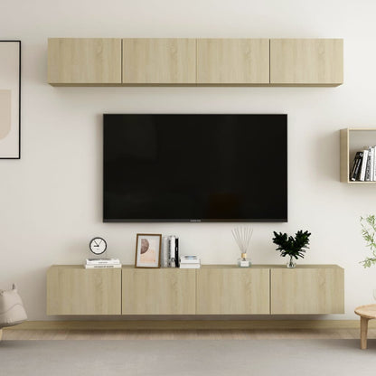 Mobili Porta TV 4pz Rovere Sonoma 100x30x30cm Legno Multistrato - homemem39