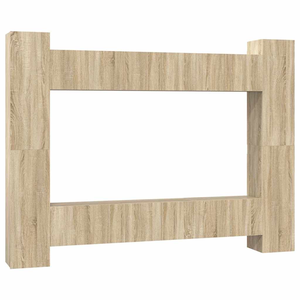 Set Mobili Porta TV 10 pz in legno multistrato