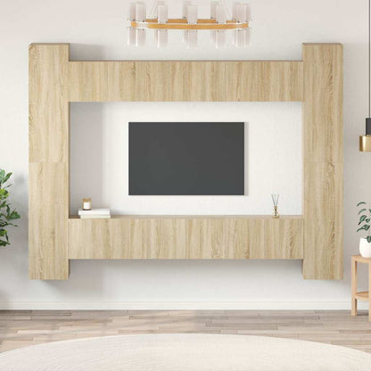 Set Mobili Porta TV 10 pz in legno multistrato