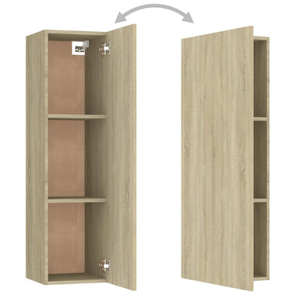 Set di Mobili Porta TV 3 pz Rovere Sonoma in Legno Multistrato