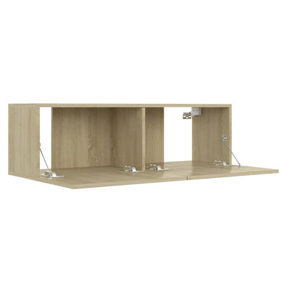 Sonoma Oak 3-piece TV Stand Furniture Set in Plywood