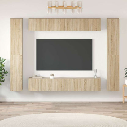 Set Mobili Porta TV 10 pz in legno multistrato