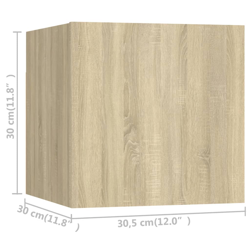 Set di Mobili Porta TV 6 pz Rovere Sonoma in Legno Multistrato