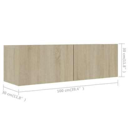 Set di Mobili TV 5 pz Rovere Sonoma in Legno Multistrato