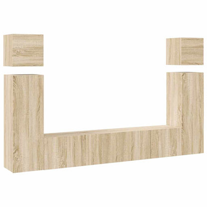 Set Mobili Porta TV 8 pz in legno multistrato