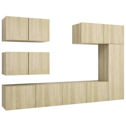 Set di Mobili Porta TV 6 pz in legno multistrato