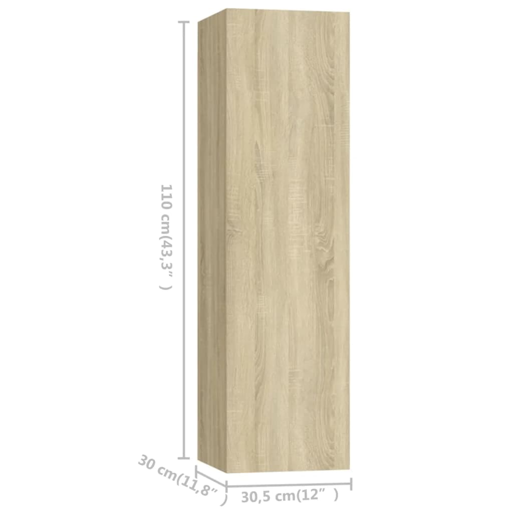 Set di Mobili TV 4 pz Rovere Sonoma in Legno Multistrato - homemem39