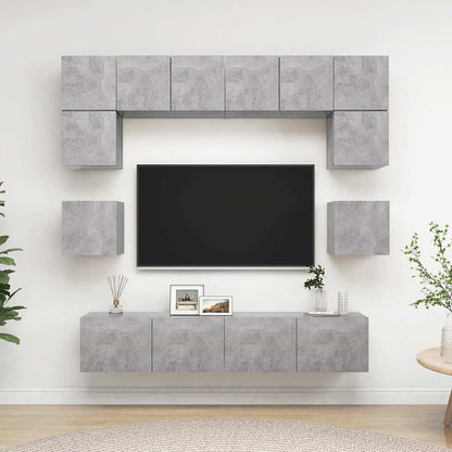 Set Mobili Porta TV 8 pz in legno multistrato