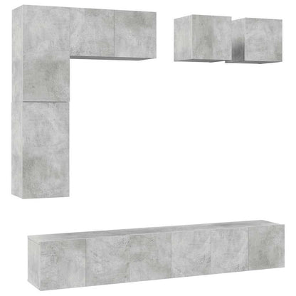 Set Mobili Porta TV 8 pz in legno multistrato