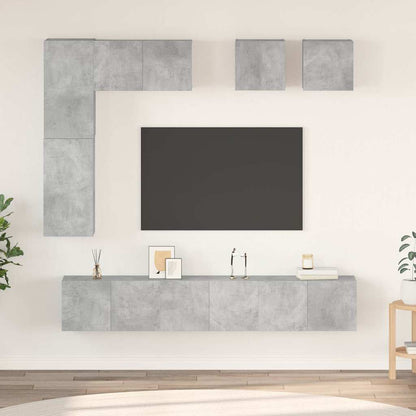 Set Mobili Porta TV 8 pz in legno multistrato