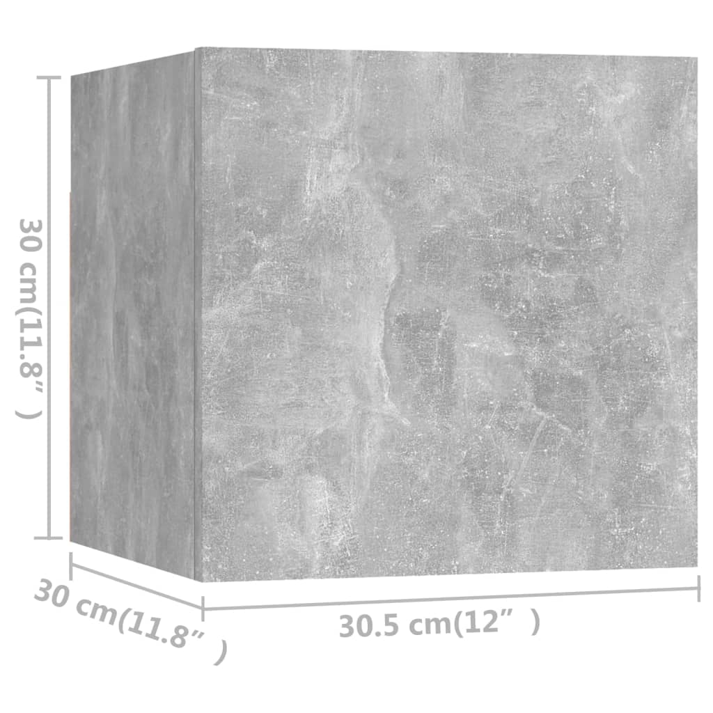 Set di Mobili Porta TV 6 pz Grigio Cemento in Legno Multistrato