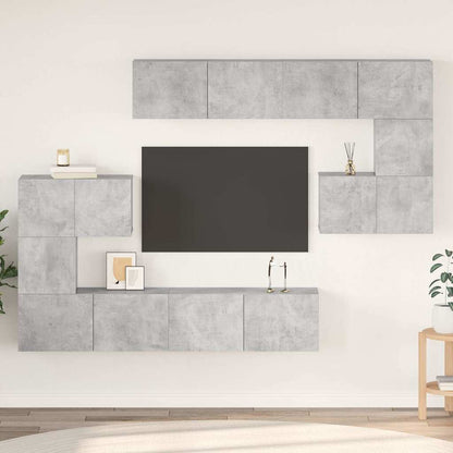 Set Mobili Porta TV 8 pz in legno multistrato