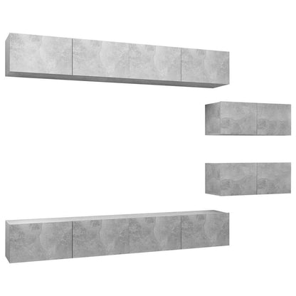Set di Mobili Porta TV 6 pz in legno multistrato