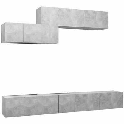 Set di Mobili Porta TV 6 pz in legno multistrato