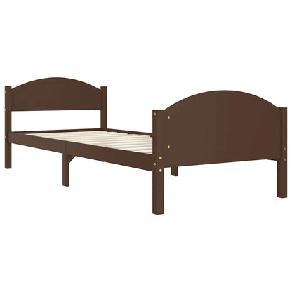 Giroletto senza Materasso Marrone Scuro 100x200 cm Legno Pino | homemem39