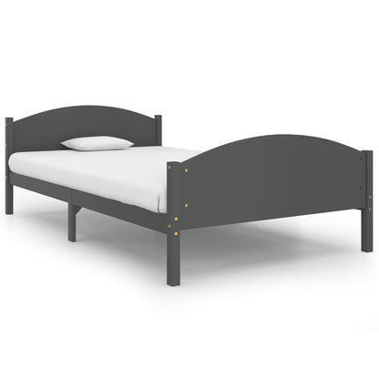 Giroletto senza Materasso Grigio Scuro 120x200 cm Legno Pino | homemem39