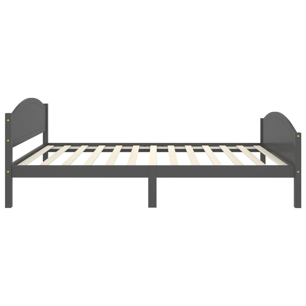 Giroletto senza Materasso Grigio Scuro 120x200 cm Legno Pino | homemem39