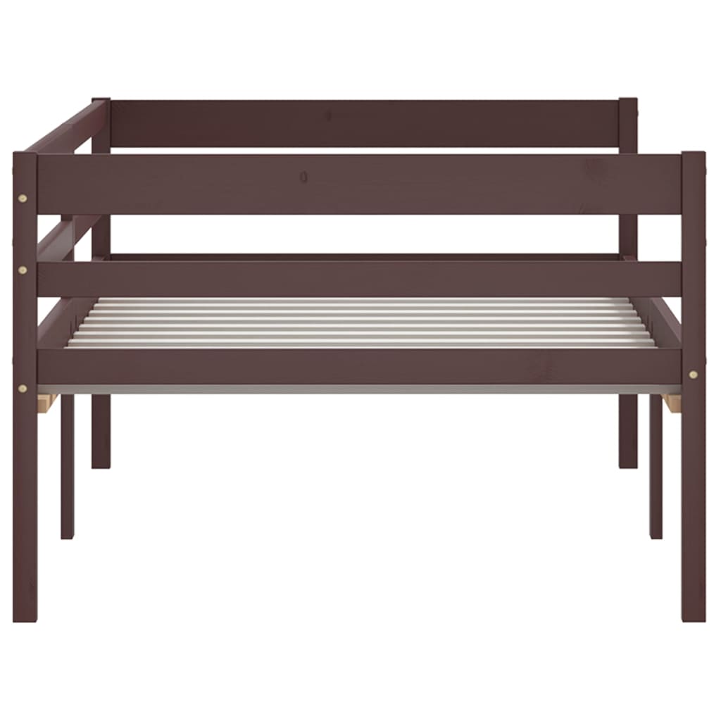 Giroletto senza Materasso Marrone Scuro 90x200 cm Legno Pino | homemem39