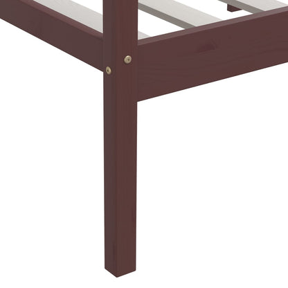 Giroletto senza Materasso Marrone Scuro 90x200 cm Legno Pino | homemem39
