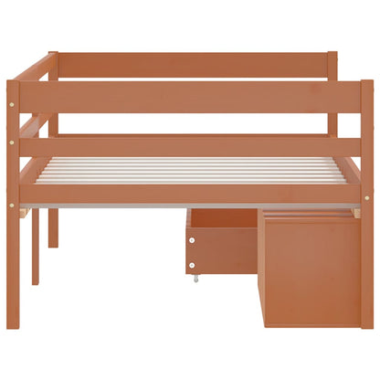 Giroletto con Cassetti Grigio Scuro in Legno di Pino 90x200 cm | homemem39