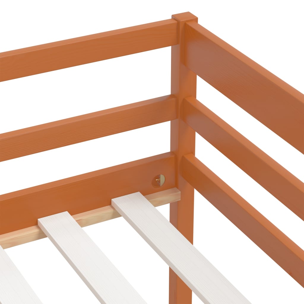 Giroletto con Cassetti Grigio Scuro in Legno di Pino 90x200 cm | homemem39