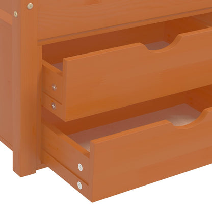 Giroletto con Cassetti Grigio Scuro in Legno di Pino 90x200 cm | homemem39
