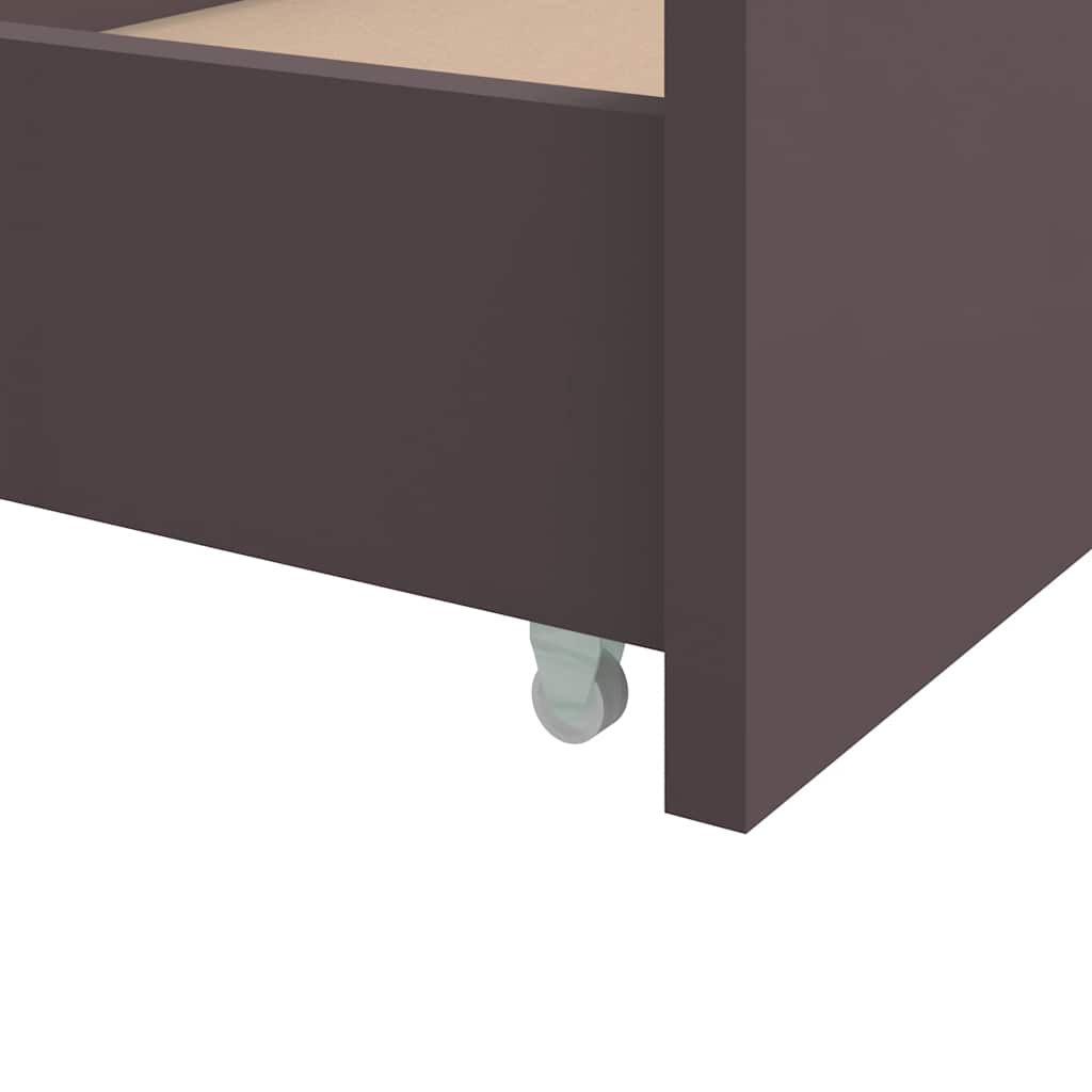 Giroletto Cassetti Marrone Scuro Legno Massello Pino 90x200 cm | homemem39