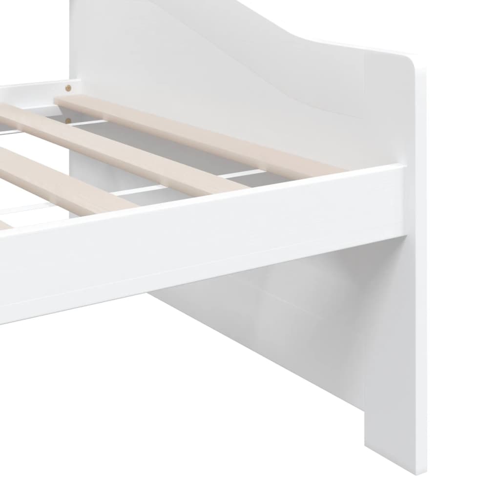 Divano Letto a 3 Posti Bianco Legno Massello di Pino 90x200cm - homemem39