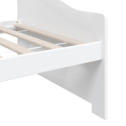 Divano Letto a 3 Posti Bianco Legno Massello di Pino 90x200cm - homemem39