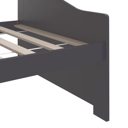 Divano Letto a 3 Posti Grigio Legno Massello di Pino 90x200cm - homemem39