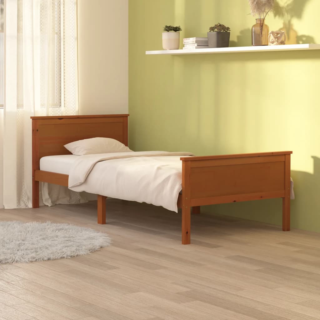 Giroletto Marrone Ambra in Legno Massello di Pino 100x200 cm | homemem39