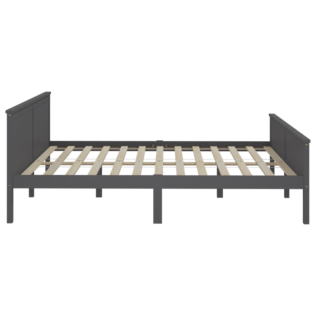 Giroletto Grigio in Legno Massello di Pino 200x200 cm | homemem39