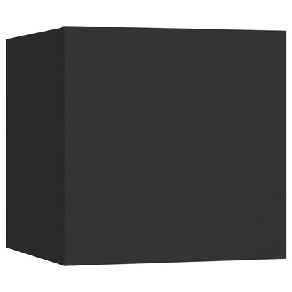 Comodino Nero 30,5x30x30 cm in Legno Multistrato - homemem39