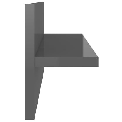 Mensole a Muro 4 pz Grigio Lucido 40x11,5x18 cm | homemem39