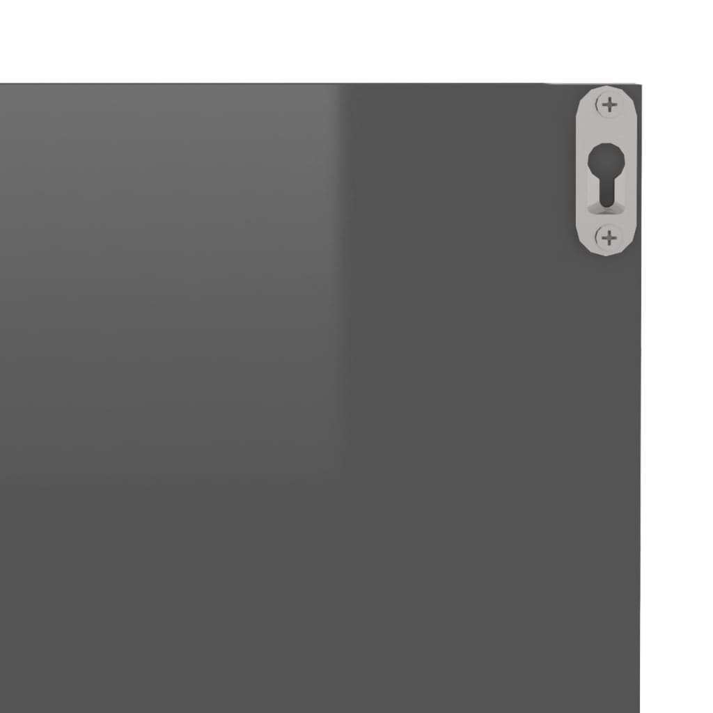 Mensole a Muro 4 pz Grigio Lucido 40x11,5x18 cm | homemem39
