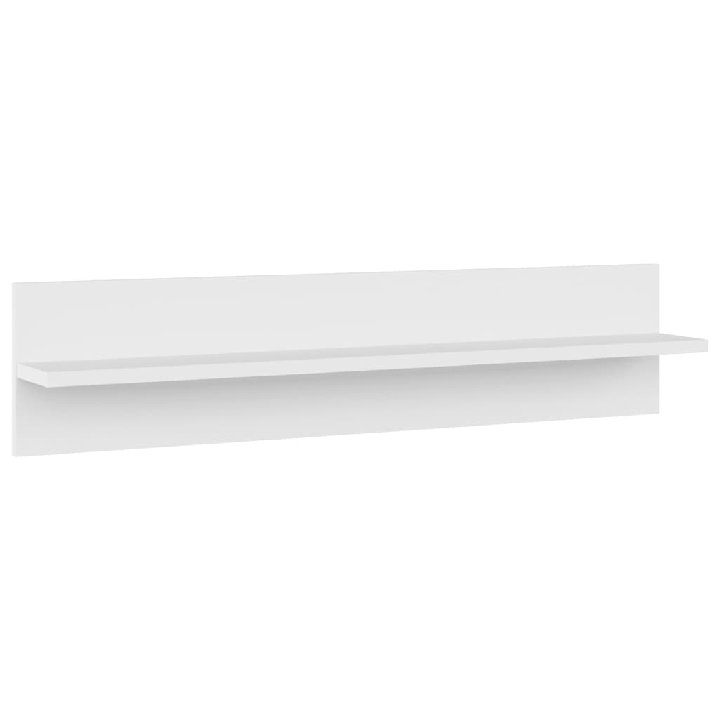 Mensole a Muro 2 pz Bianche 80x11,5x18 cm in Legno Multistrato | homemem39