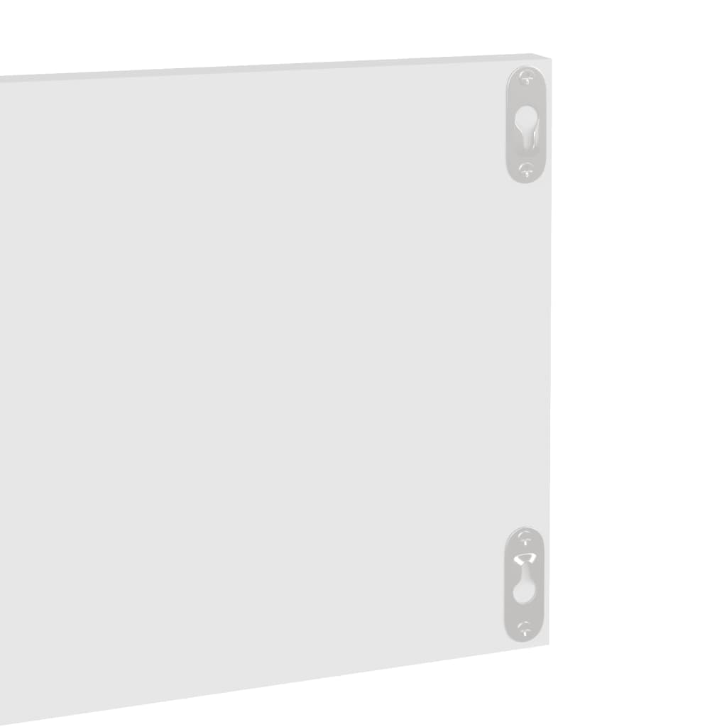 Mensole a Muro 2 pz Bianche 80x11,5x18 cm in Legno Multistrato | homemem39