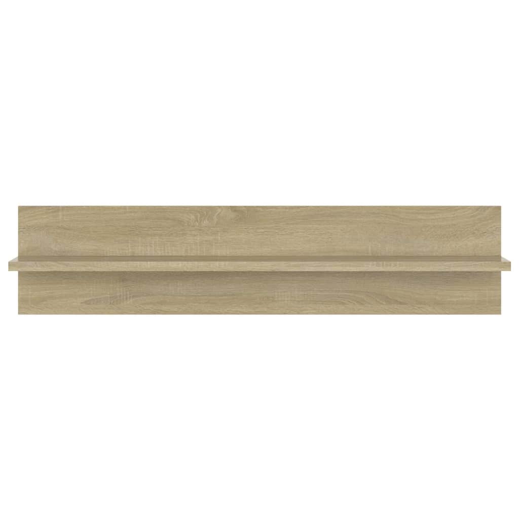 Mensole a Muro 2pz Rovere Sonoma 80x11,5x18cm Legno Multistrato